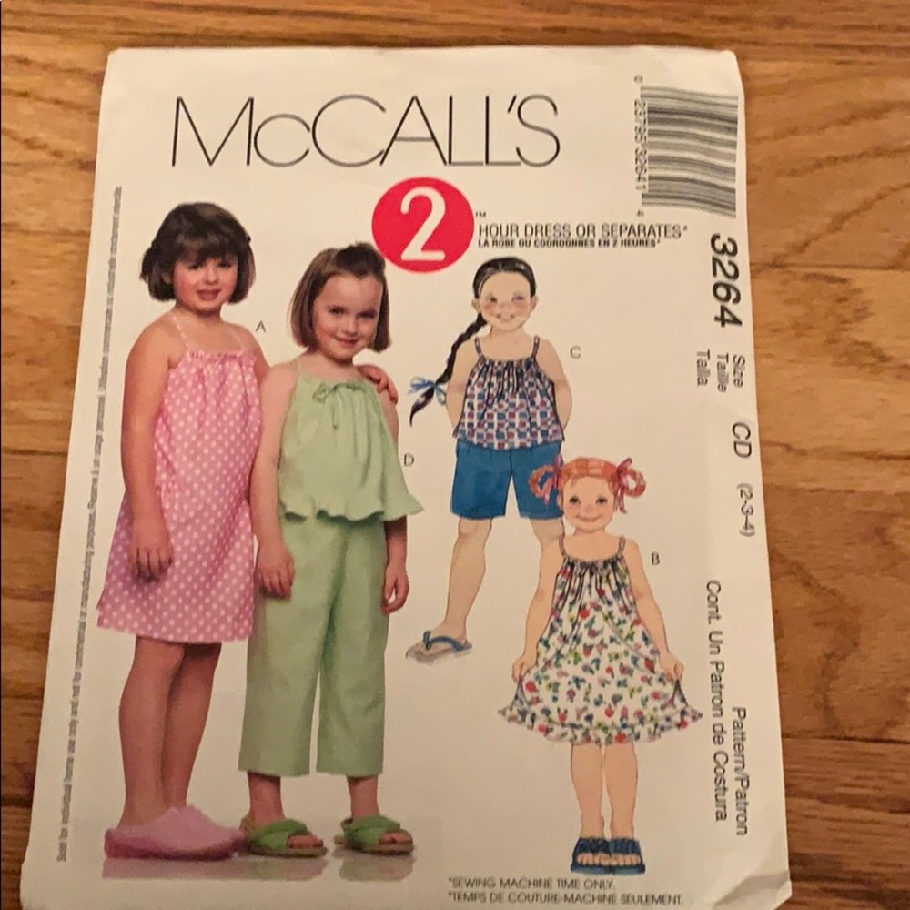 McCall’s sewing pattern- kids clothes